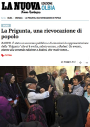 La Nuova Sardegna – 23 maggio 2017: “La Prigunta, una rievocazione di popolo”